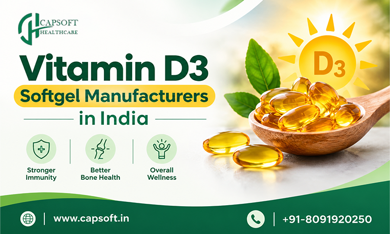 Vitamin D3 Softgel Manufacturers in India