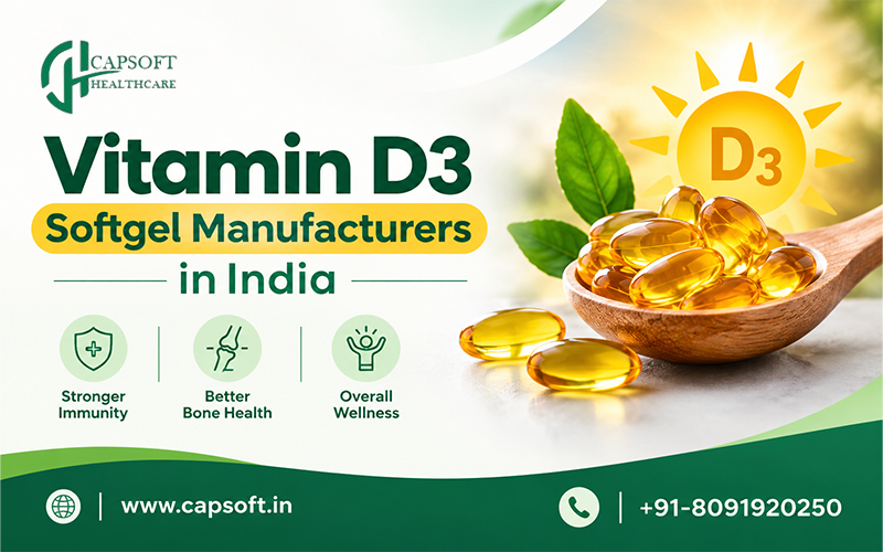 Vitamin D3 Softgel Manufacturers in India